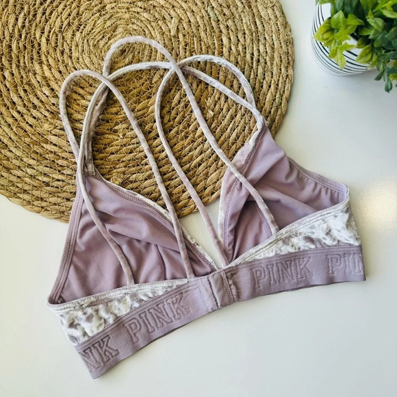 Victoria's Secret PINK Crushed Velvet Bralette Size Medium - Picture 5 of 6